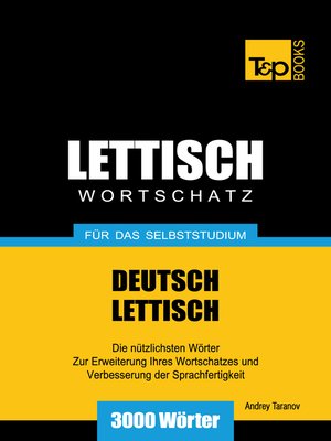 cover image of Deutsch-Lettischer Wortschatz für das Selbststudium